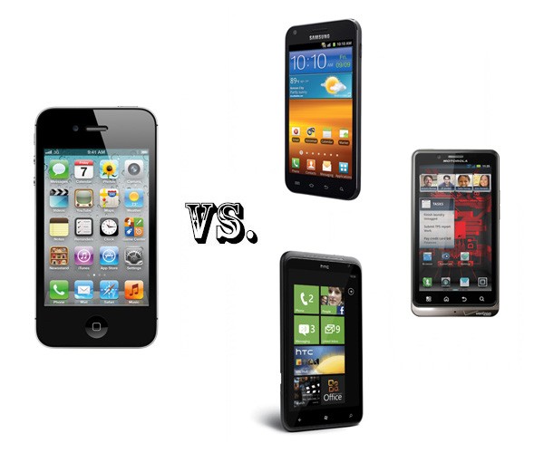 iPhone 4S, Samsung Galaxy S II, Motorola Droid Bionic, HTC Titan.