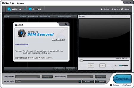 Skysoft DRM Removal - программа для снятия DRM защиты с защищенных