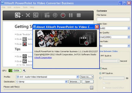  Xilisoft PowerPoint To Video Converter Business 1.1.1.20121227